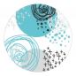Preview: Duschmatte Kreisel blau design