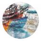 Mobile Preview: Anti-slip shower mat, fishing boats, 55 cm round, self-adhesive