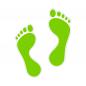 Mobile Preview: Anti-Rutsch-Aufkleber Fußabdruck, selbstklebend, Rutschklasse C DIN EN 16165