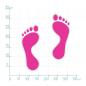 Preview: Fußabdrücke pink Maße