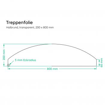Treppenfolie 200x800 HR Maße