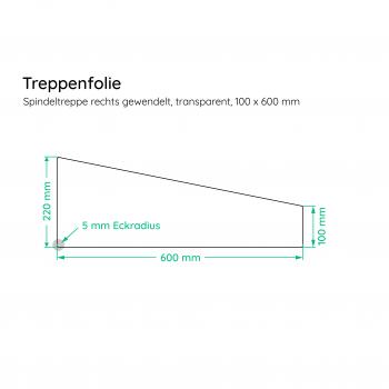 Treppenfolie STR 100x600 Maße