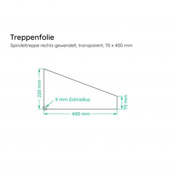 Treppenfolie STR 70x400 Maße