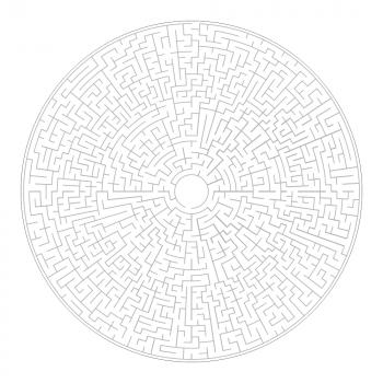 Anti-slip shower mat, labyrinth, 55 cm round, self-adhesive