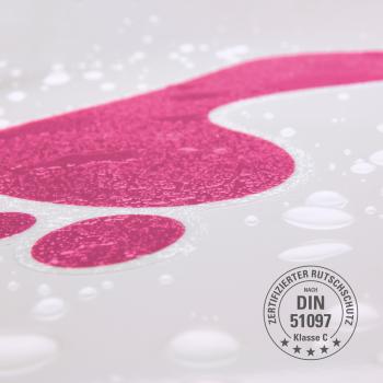 Fußabdruck pink Detail