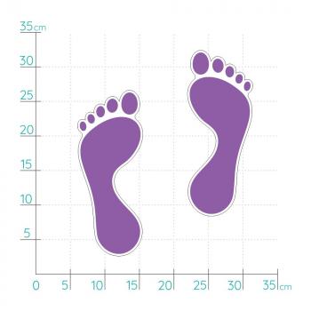 Footprint purple dimensions