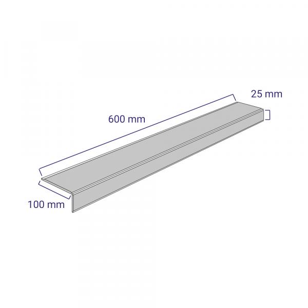 Stair nosing profile Thin - Medium R13 - 100 mm