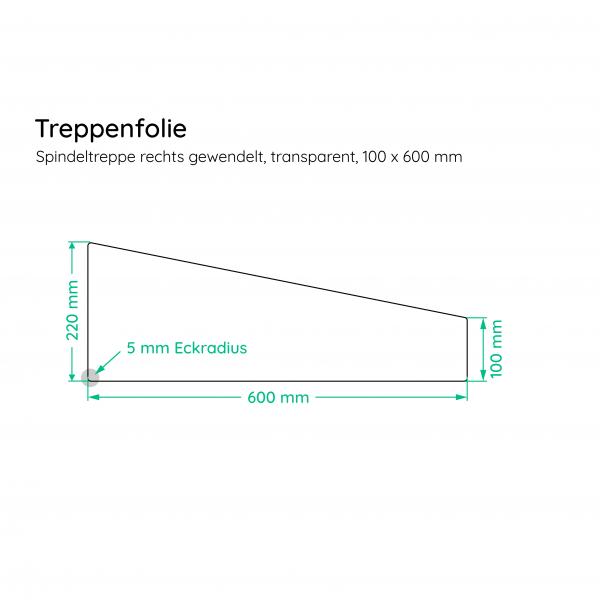 Treppenfolie STR 100x600 Maße