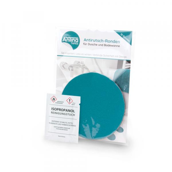 8 Anti-Rutsch-Ronden Verlegen türkis