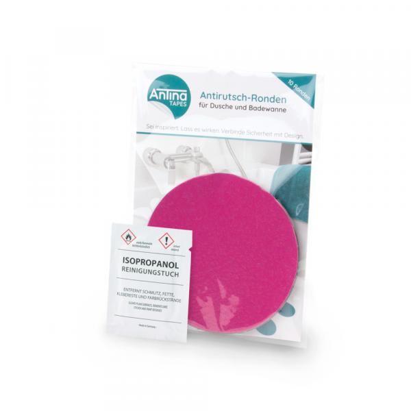 8 Anti-Rutsch-Ronden Verlegen pink