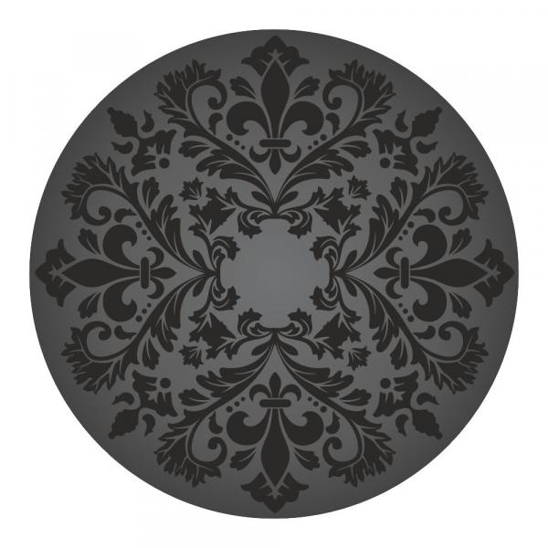 Anti-slip shower mat, royal dark, 55 cm round, self-adhesive