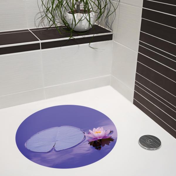 shower mat waterlily inspiration