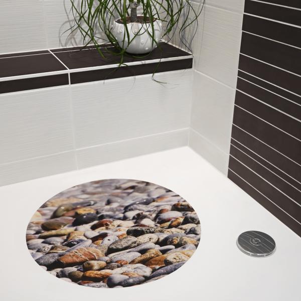 shower mat stones inspiration