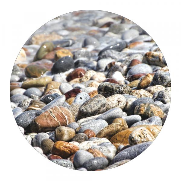 Anti-Rutsch-Duschmatte, Steine, 55 cm rund, selbstklebend