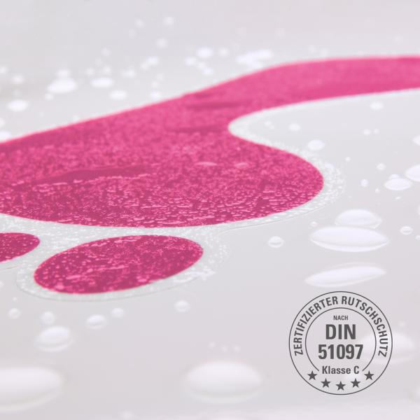 Fußabdruck pink Detail