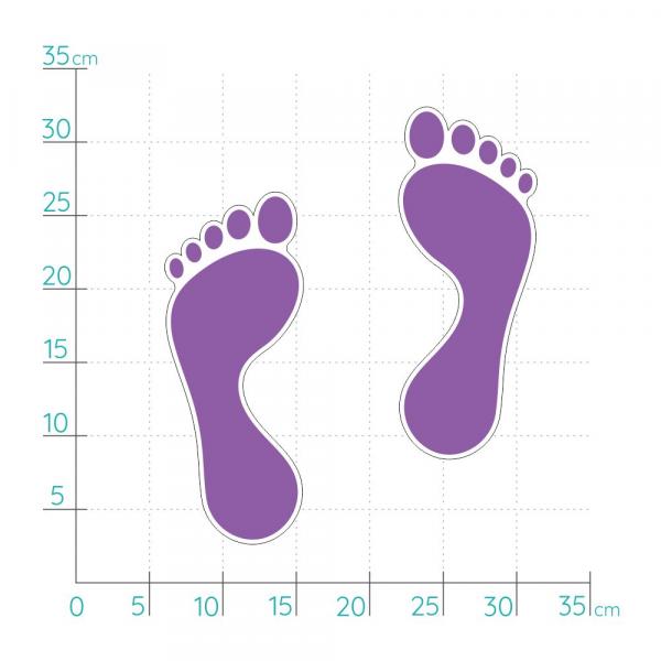 Footprint purple dimensions